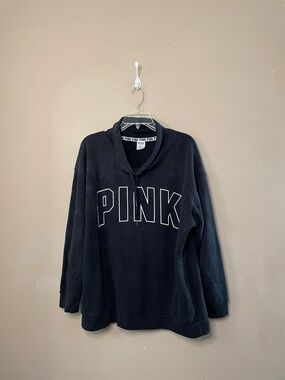PINK Victoria's Secret Black Cowl Pullover Sweater SZ L